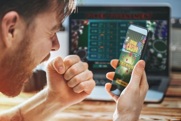 Filipino player accessing ph356 app Casino section on a mobile phone